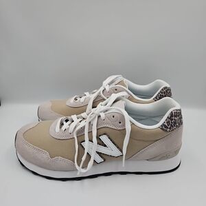 New Balance Women's Tan and White Sneakers
